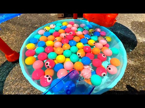 Marble Run Race ☆ Squishy balls and colorful marbles