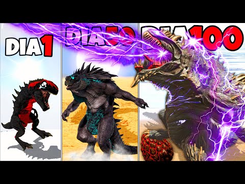 HISTÓRIA E EVOLUÇÃO DO ABYSSAL GODZILLA SOMBRIO! SOBREVIVI 100 DIAS COMO REI DOS KAIJUS E DINOSSAURO
