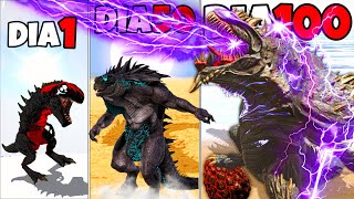 HISTÓRIA E EVOLUÇÃO DO ABYSSAL GODZILLA SOMBRIO! SOBREVIVI 100 DIAS COMO REI DOS KAIJUS E DINOSSAURO