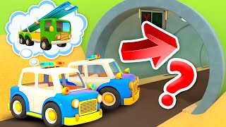 Police cars ready to go! Four episodes about police cars' adventures in Helper cars cartoon.