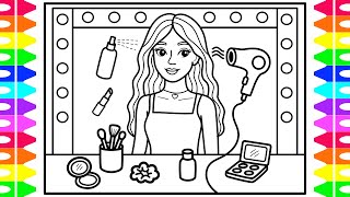 How to Draw MAKEUP on a FACE 💅💄💋MAKEUP on a FACE Drawing | Makeup Coloring Pages