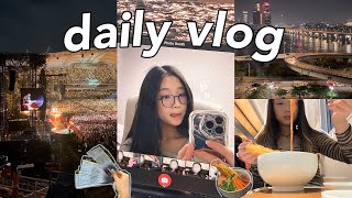 vlog 🇰🇷: show do coldplay, solo date&madrugando em seoul, night views, loja de conveniencia etc