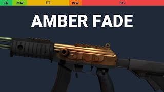 Galil AR Amber Fade Wear Preview