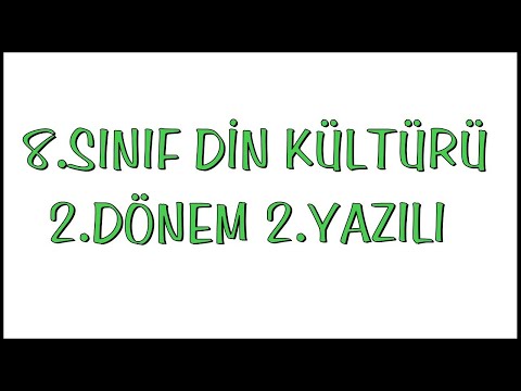 8.Sınıf Din Kültürü 2.Dönem 2.Yazılı   | 8.Sınıf Din 2.Dönem 2.Yazılı Sınavı