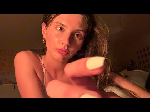 ASMR camera tapping in bed
