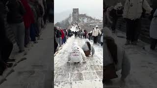 Did you climb the Great Wall in the heavy snow during winter? It was incredibly enjoyable!