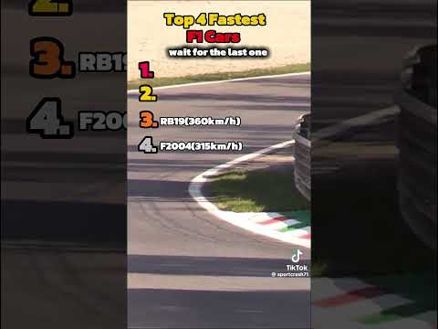 Top 4 fastest F1 Cars 🏎💨