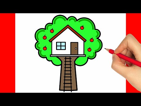 CÓMO DIBUJAR UNA CASA EN EL ÁRBOL