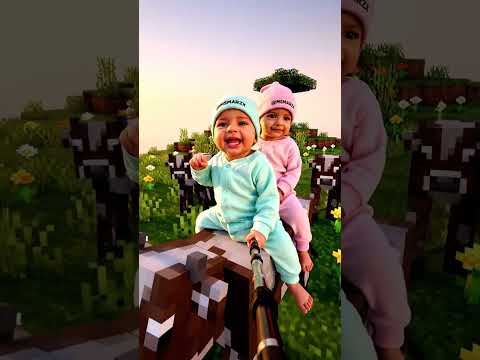 توأم الذكاء الاصطناعي وبقرة ماينكرافت! #ذكاء_اصطناعي #shortsfeed