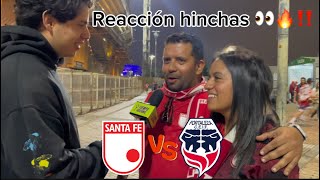 Santa Fe Vs. Fortaleza | Cuadrangulares Liga BetPlay 👀🔥‼️ Reacción hinchas 🎤
