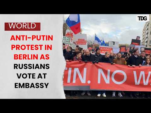 Anti-Putin protest <strong>in</strong> <strong>Berlin</strong> as Russians vote at Russian Embassy <strong>in</strong> Germany