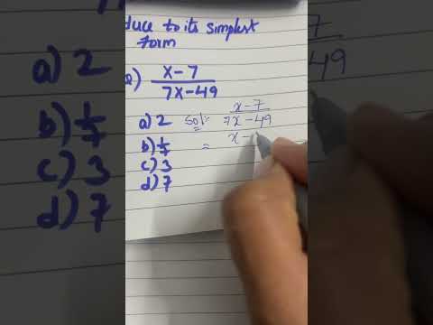 Reduce the algebraic equation to its simplest form#math#ytshort
