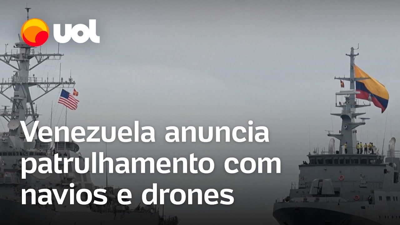 Venezuela anuncia patrulhamento com navios e drones diante de mobilização militar dos EUA