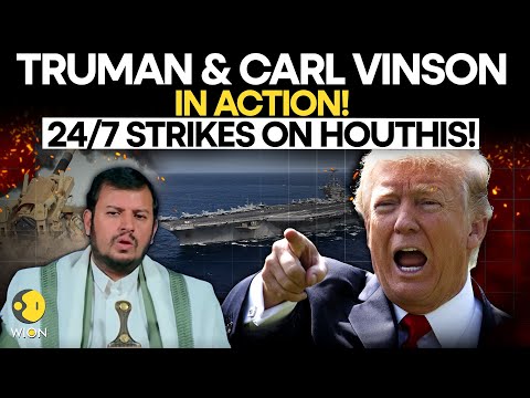 US-Houthis War LIVE: USS Truman & Carl Vinson Launch 24/7 Strikes on Iran-Backed Houthis | War Live