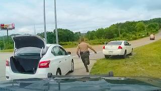 Woman Flees After Cop Changes Her Tire