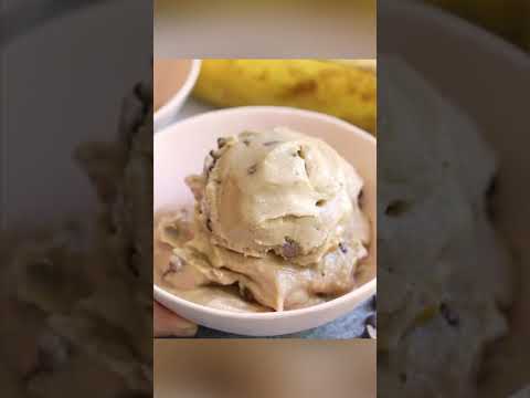 Peanut Butter Chocolate Chip BANANA Nice Cream #shorts