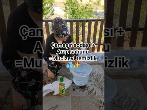 Balkonda halımı Sadece Sodalı ve Arap Sabunlu yıkadım !🌿💦#shorts