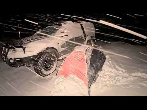 Winter Camping In A SNOW BLIZZARD