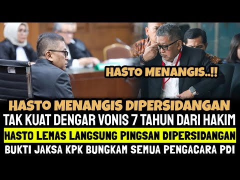 Sekjen PDIP MENANGIS Dipersidangan! Tak Kuat DIVONIS 7 Tahun Hasto Pingsan ! KPK Bungkap Hasto CS !