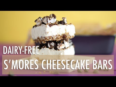 Dairy-Free No-Bake S'mores Cheesecake Bars | Healthy Dessert Recipes