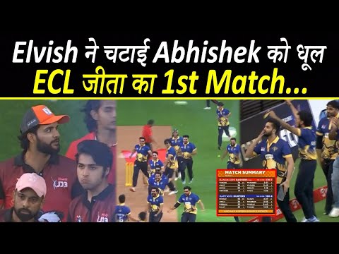 Elvish Yadav BEATS Abhishek Malhan | Haryanvi Hunters Defeats Bangalore Bashers in ECL 1st Match