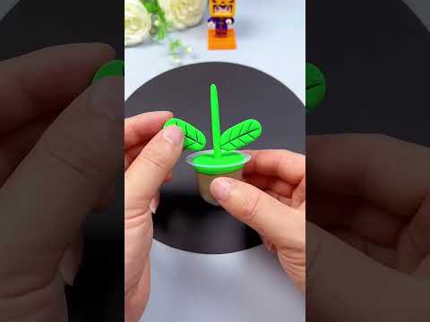 Clay Making _ Make Yellow Flowers With Clay In 20 Seconds _ Cute And Useful Diy