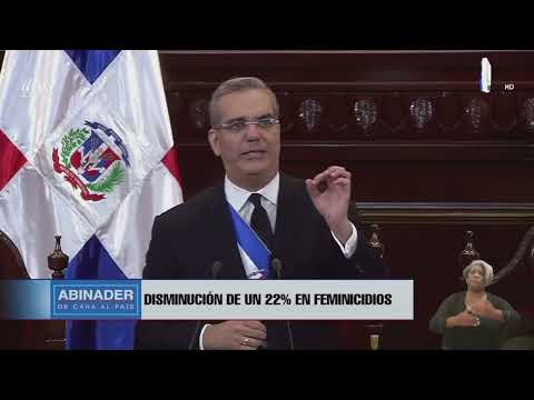 Luis Abinader "Disminución de un 22% en feminicidios"