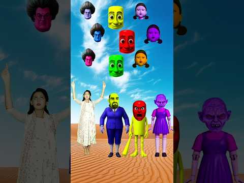 Dancing cute bhabhi, Scary Teacher 8D, Dancing Squid Girl, Sahur &Me Correct Head Matching#shorts