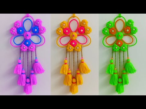 Easy & Beautiful Woollen Wall Hanging with Old Bangles | Wall Hanging Craft Ideas Easy
