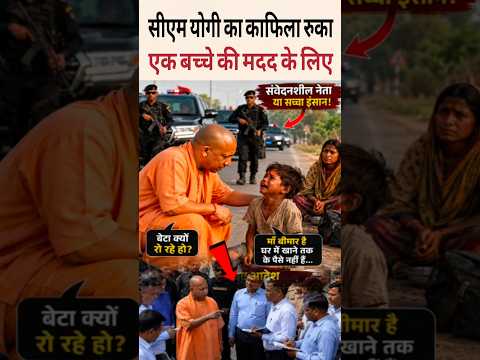 सीएम योगी का काफिला रुका एक बच्चे की मदद के लिए #yogiadityanath #bjp #motivation #shorts #ytshorts