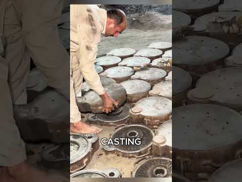 How Old Engine Blocks Are Recycled Into Brake Disc #metalworking #engineeringskills #craftsmanship