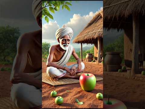 Farmer finds a big apple kept near his hut and then hides and searches for it 😭 #ai #pigeon #farmer