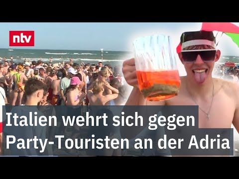Italien wehrt sich gegen Party-Touristen an der Adria - Polizei räumt Strand-Sause