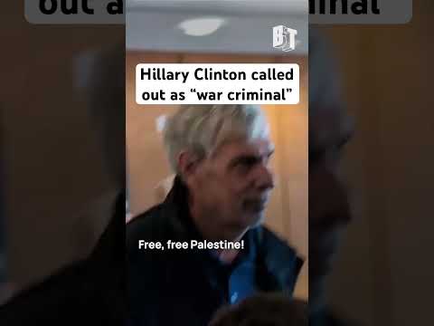 Hillary Clinton called “war criminal” while speaking on Columbia University panel