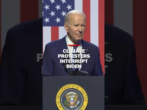 Climate protesters interrupt Biden