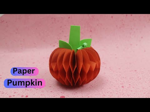 How to make a paper pumpkin | Halloween craft ideas