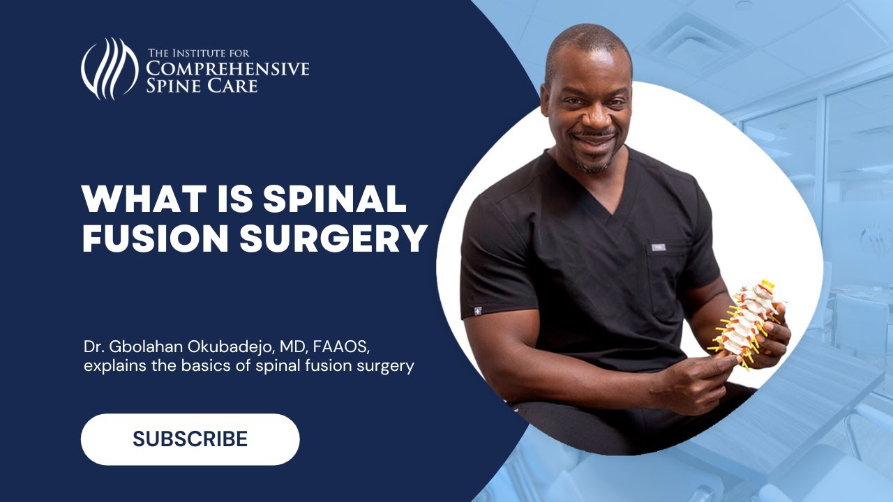 Doctor explaining spinal fusion surgery basics.