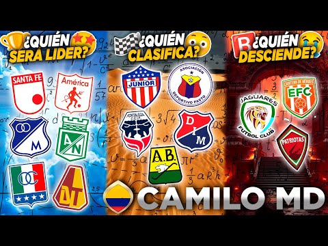 🔥¿QUE NECESITA cada EQUIPO para: CLASIFICAR, SER LÍDER O NO DESCENDER?😱🇨🇴⚽