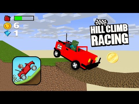 HILL CLIMB RACING CHALLENGE 2 - Minecraft Animation