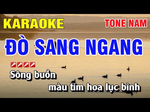 Karaoke Đò Sang Ngang Tone Nam Nhạc Sống | Nguyễn Linh