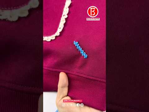 You can mend holes in clothes like this