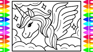 🦄✨ How to Draw a Magical Unicorn Girl with Wings! 🌈 🎨  Drawing tutorials for beginners ✍️