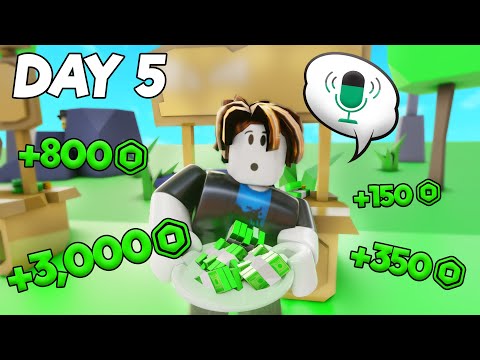 My Journey from ZERO to $10,000 ROBUX on an ALT.. Day 5