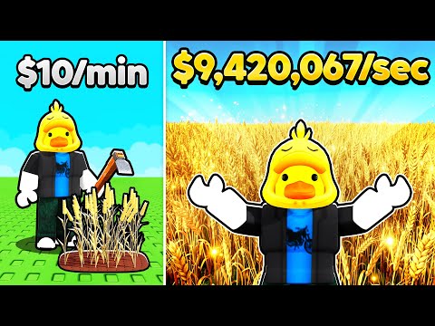 I Went From BROKE to MILLIONAIRE by Farming Wheat in Roblox!