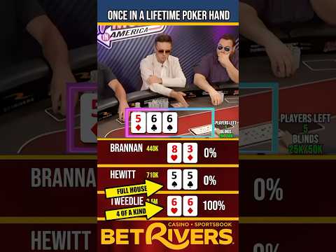 Once in a Lifetime Poker Hand at Final Table (quads!)