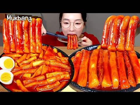 매콤 쫀득 빨간 쌀떡볶이 vs 밀떡볶이🔥 (ft.꼬마김밥,치즈돈까스,오징어튀김,김말이)ㅣ떡볶이 먹방 spicy tteokbokki, Kimbap ASMR MUKBANG