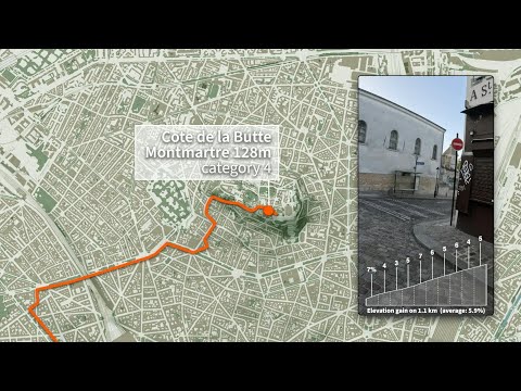ANIMATED MAP WITH VIDEO: Tour de France 2025 stage 21 climb to Montmartre | AFP