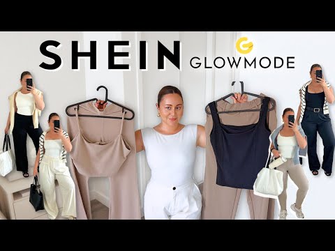 SHEIN TRY ON HAUL - Must Have SHEIN Glowmode Basics, Aesthetic Casual Outfits & Easy Work Outfits!