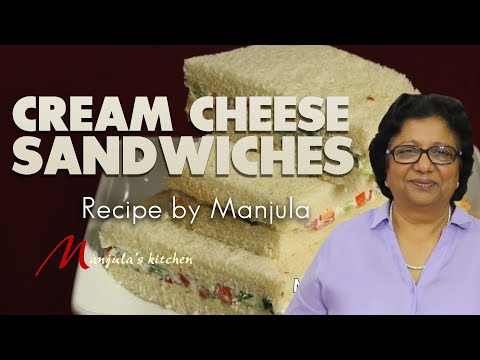 Cream Cheese Sandwiches Cucumber | Cucumber Cream Cheese Sandwich Recipe by Manjula