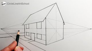 Drawing a House with Two-Point Perspective for Beginners Narrated Step-by-Step